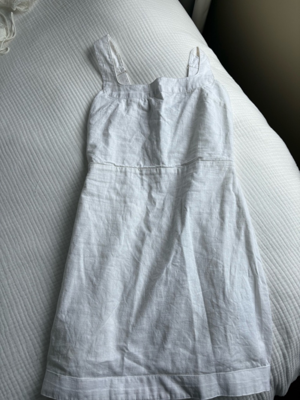 Abercrombie & Fitch White Smocked Sundress with Straps